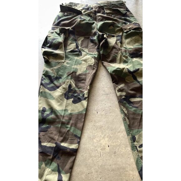 Vintage USA Camo Military Army Multi Pocket Pants Men's Woodland Waist Sz 31-35 - Picture 7 of 14